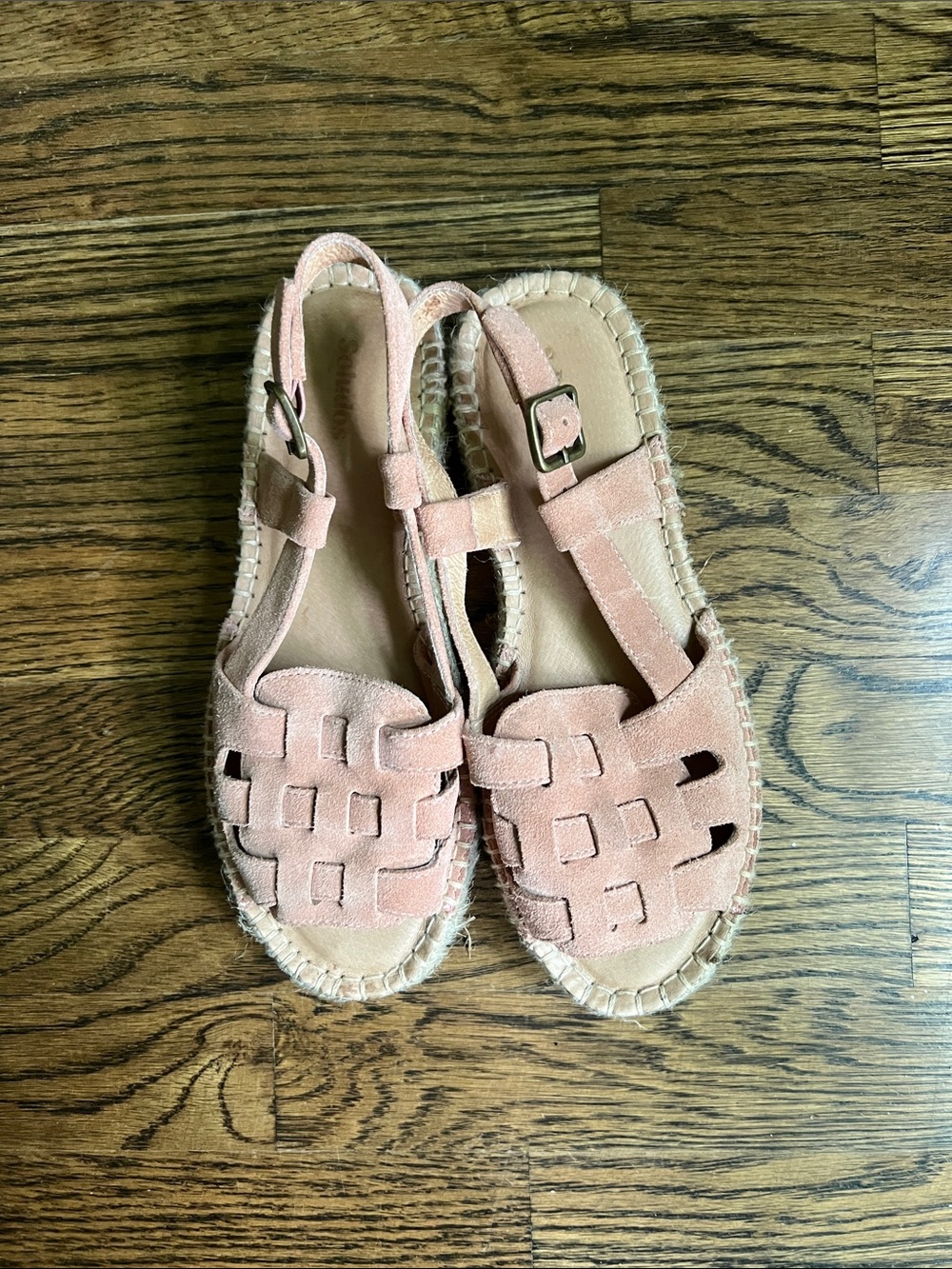 Pink Suede Soludos Espadrille Sandals (Size 6)